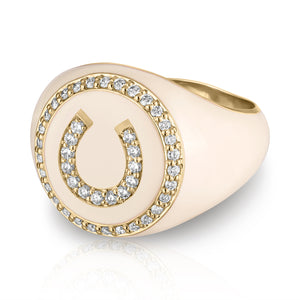 Horseshoe Pinky Signet Ring